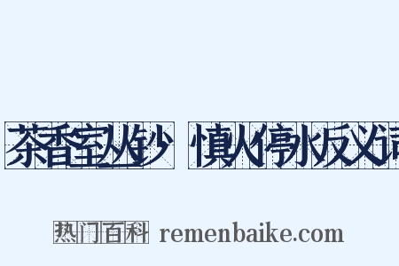 茶香室丛钞·慎火停水反义词是什么意思的图片